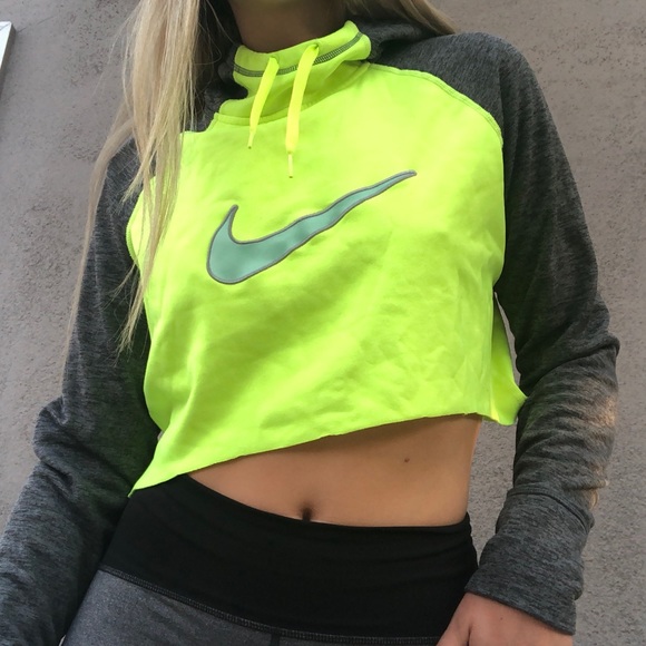 nike neon crop top
